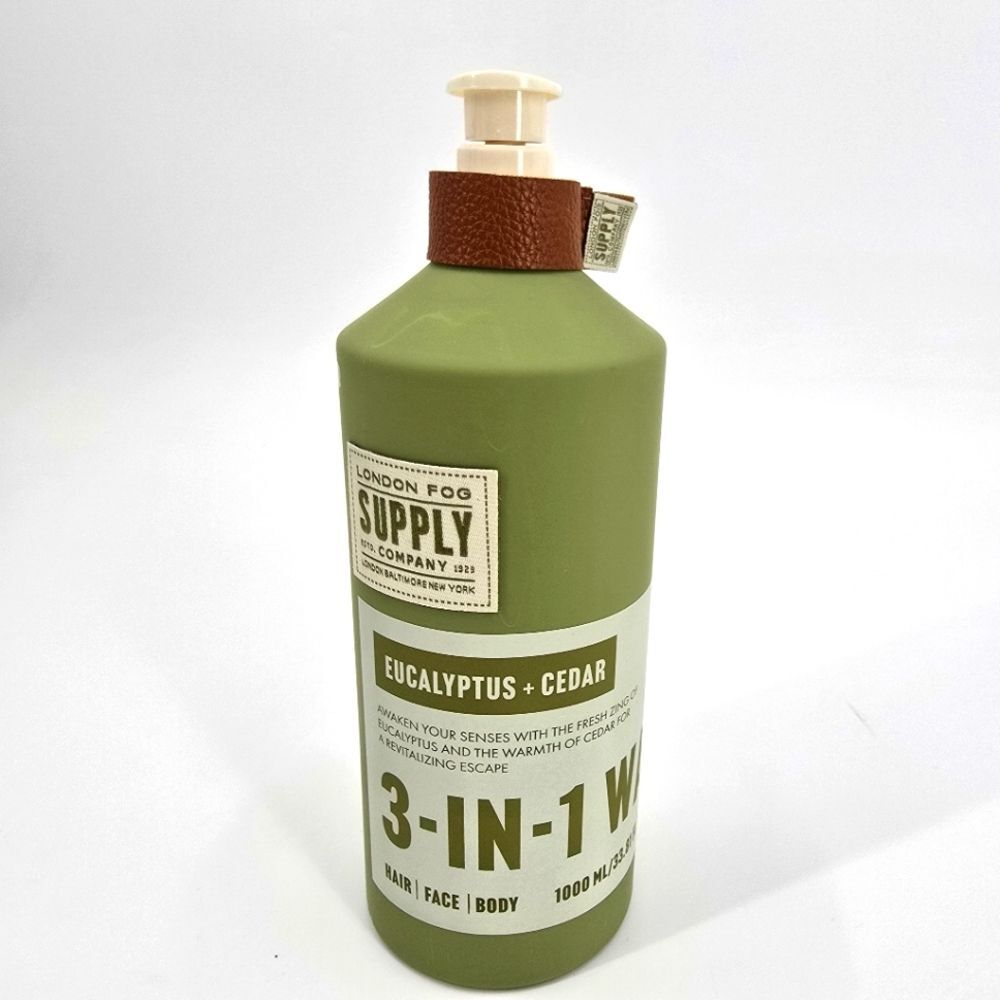 London Fog Eucalyptus & Cedar 3-in-1 Hair Face Body Wash 33oz